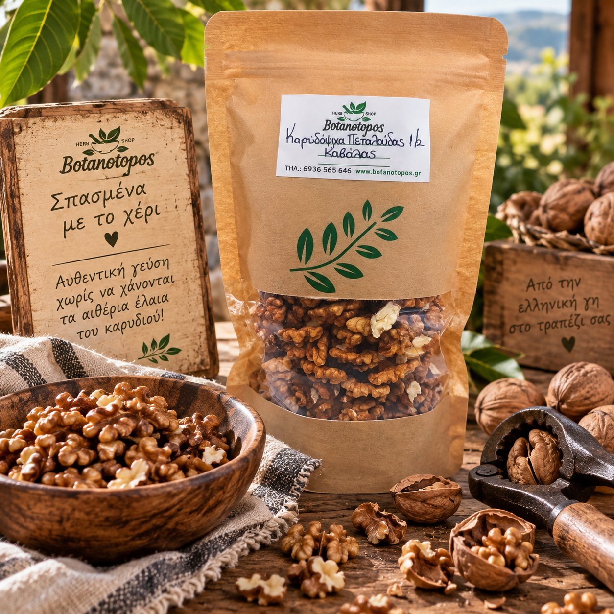 Καρύδια Πεταλούδα Καβάλας – Hand-Cracked Greek Walnuts